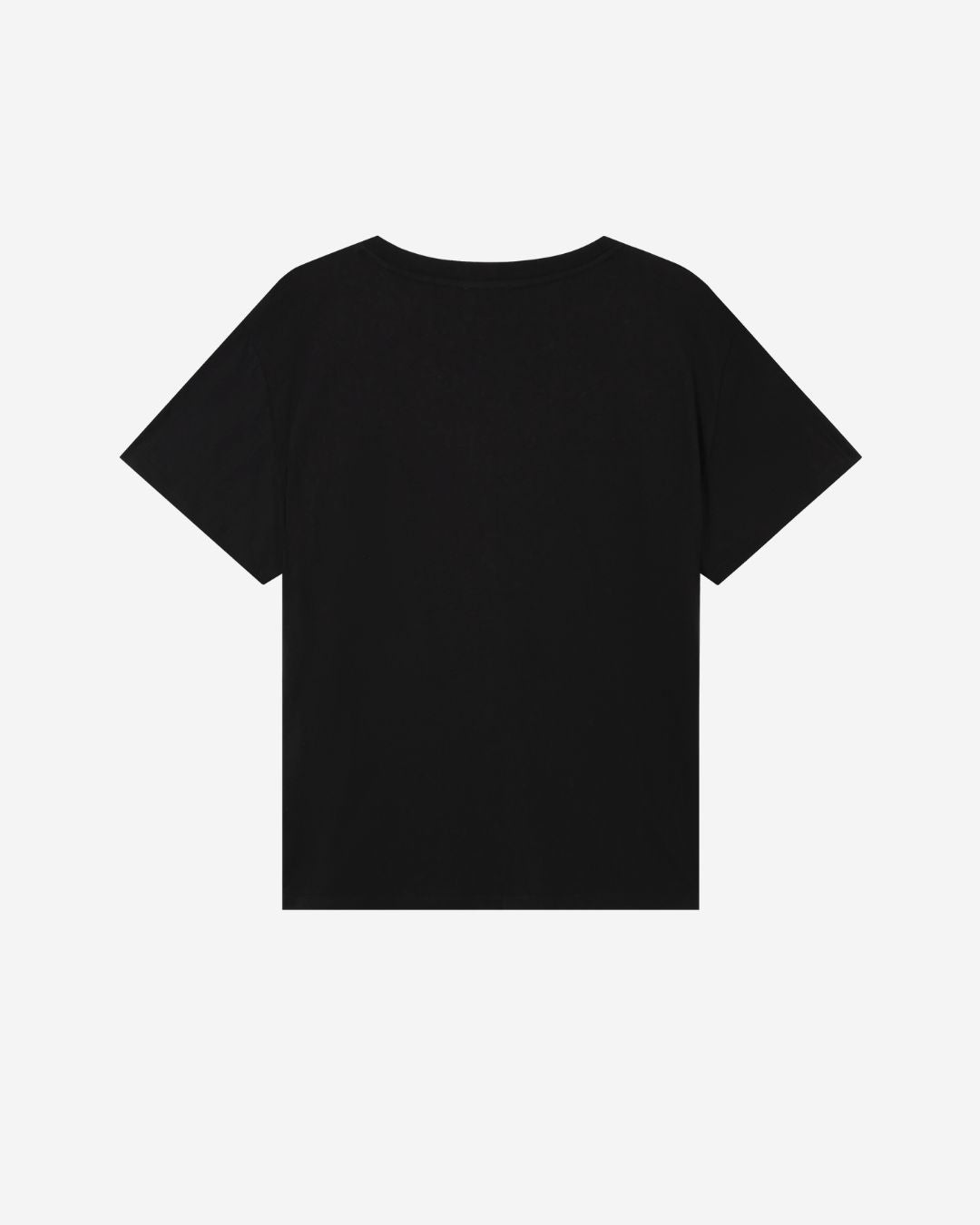 Black t-shirt on a white background